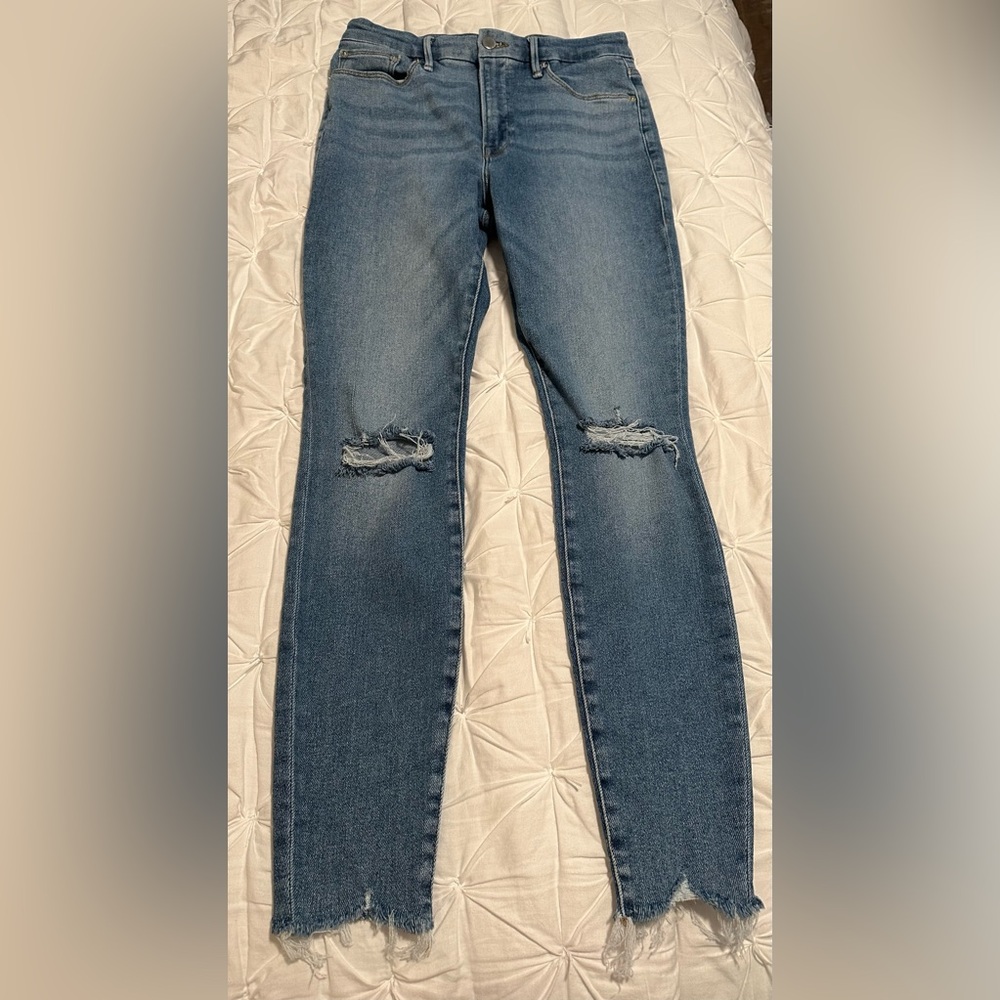 Good American x Zara ZW High Rise Skinny Jeans - Picture 1 of 4